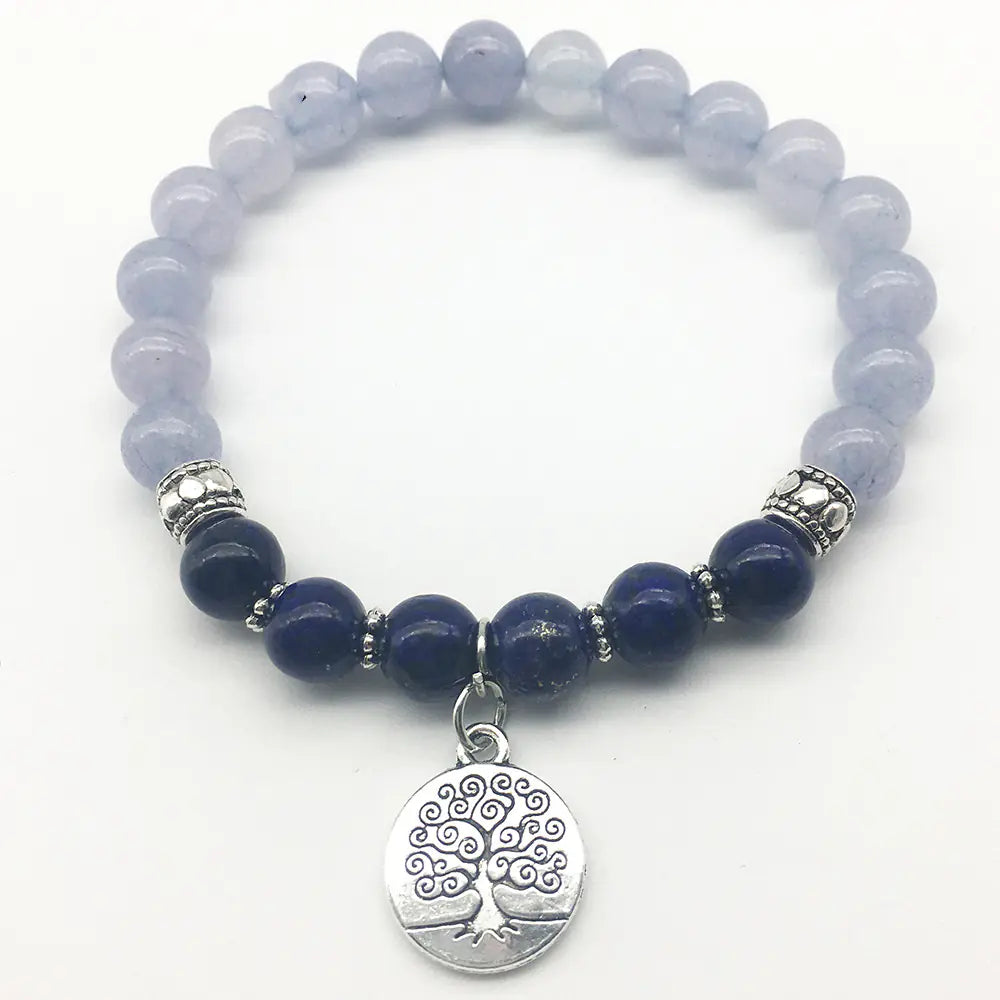 Black Agate Buddha Bead Energy Stone Bracelet