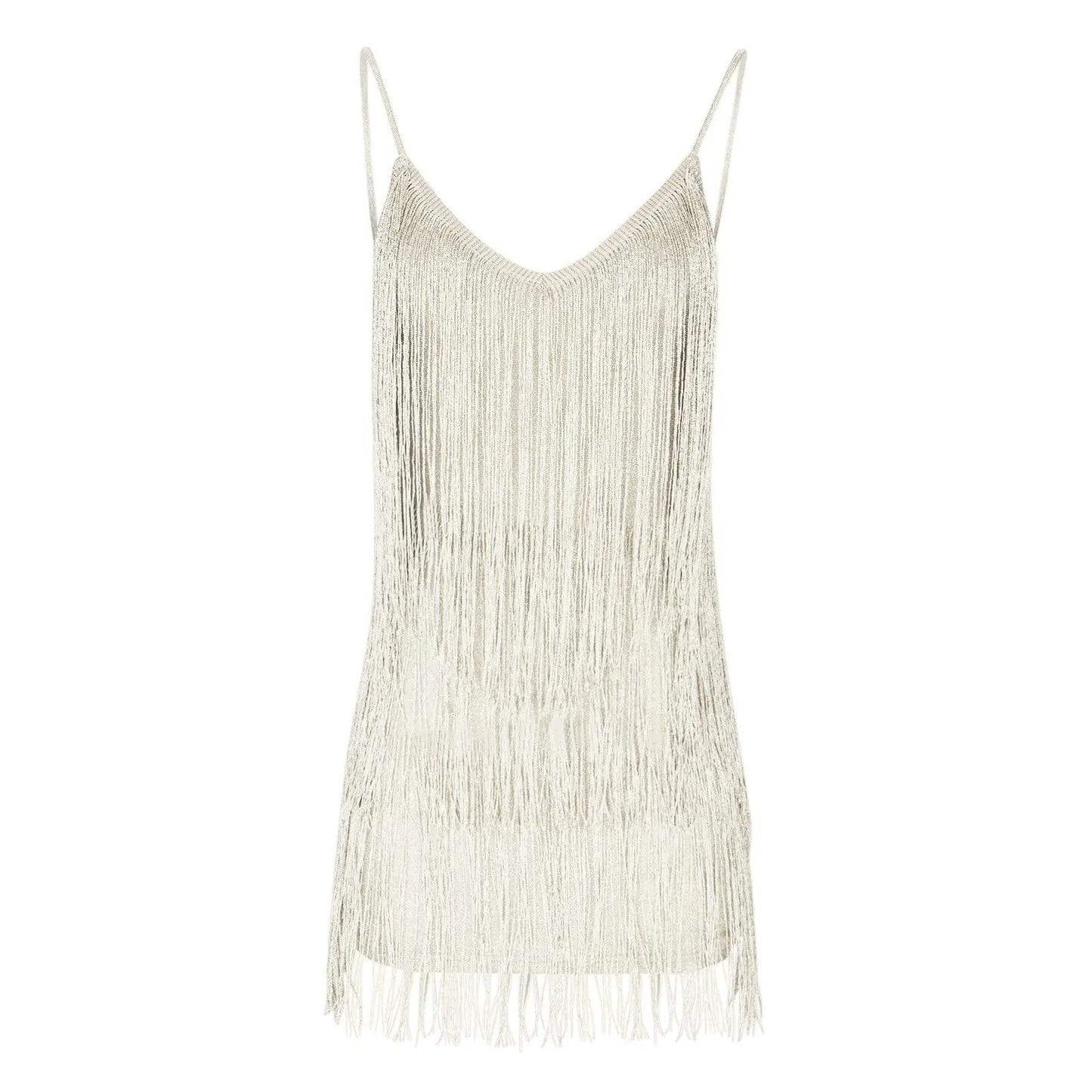 Dress V Neck Club Mini Dress Silver