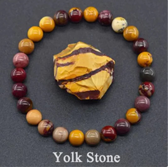 Natural Stone Beaded Elastic Bracelet