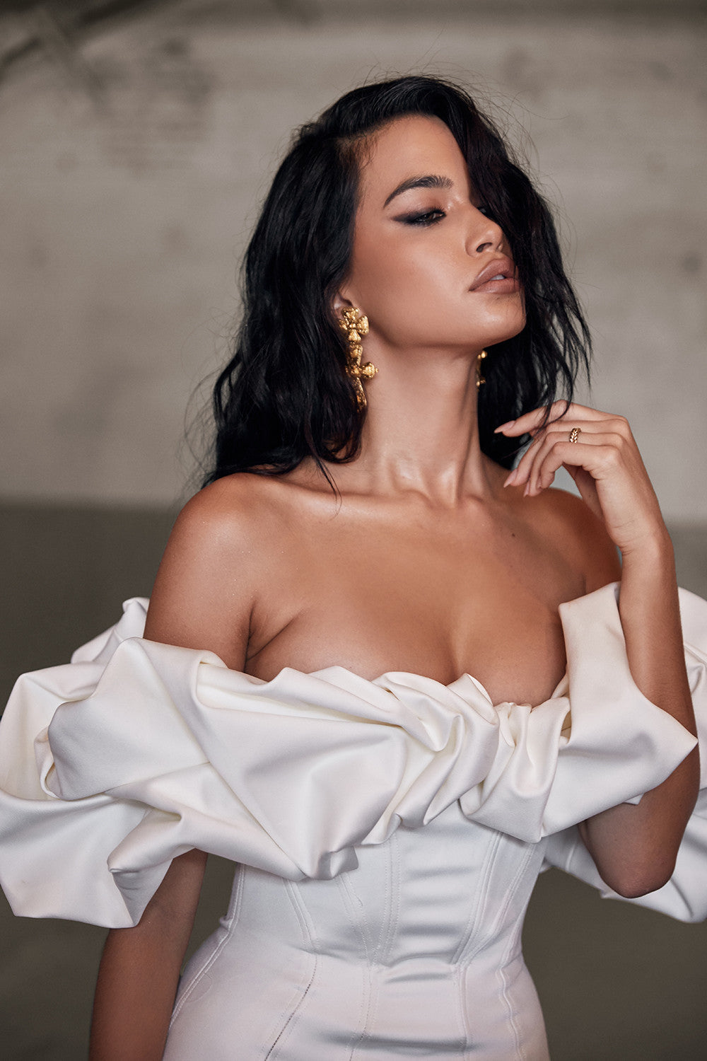 Strapless Off-Shoulder Bodycon Dress