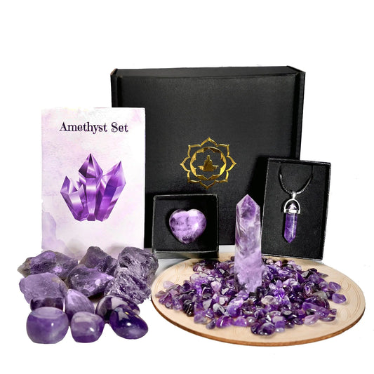 Amethyst Healing Crystal Set