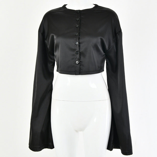 Soft Satin Skirt & Blouse