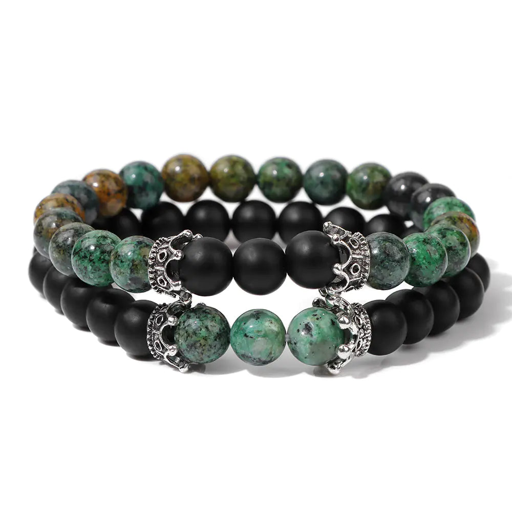Natural Stone Bead Bracelet Set Combination
