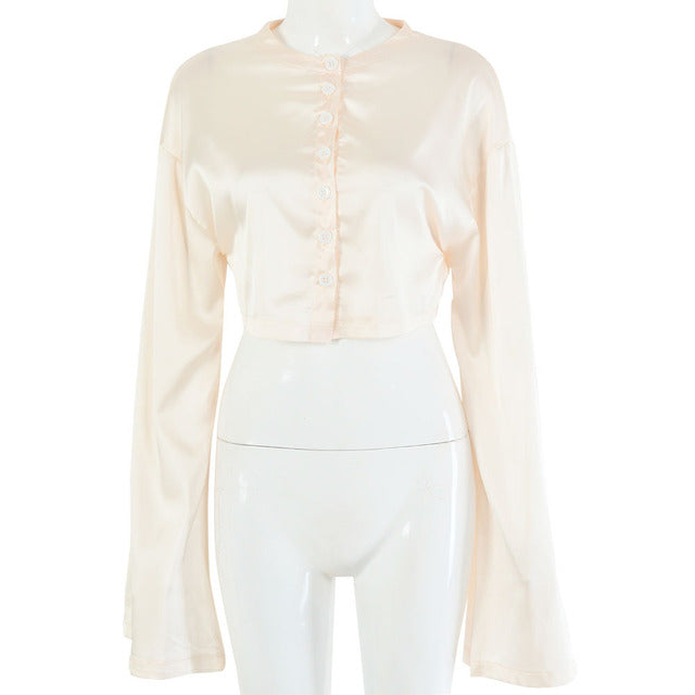 Soft Satin Skirt & Blouse