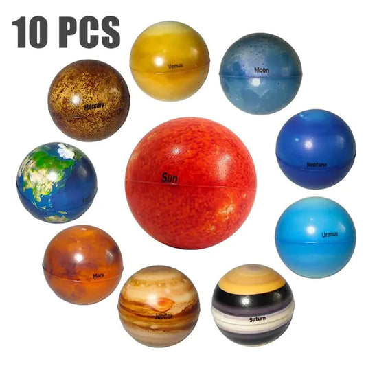 Eight Planets Bouncy Ball Stress Relief Toy for Kids