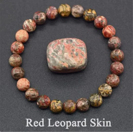 Natural Stone Beaded Elastic Bracelet