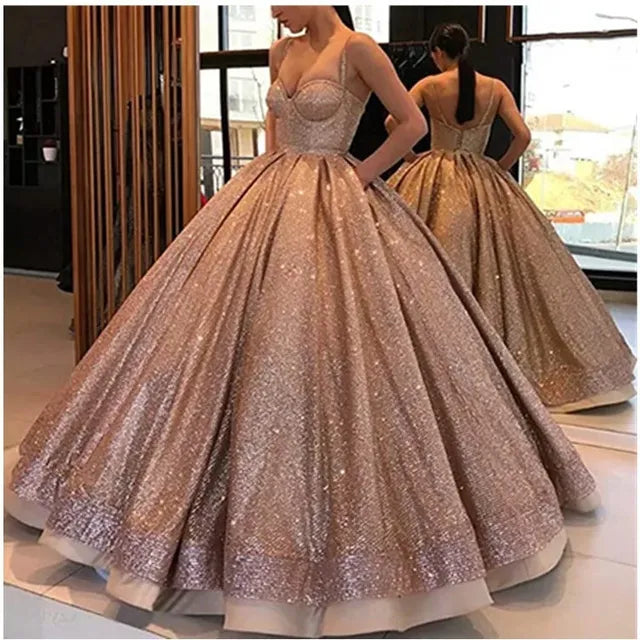 Backless Halter Dress with Shiny Pleated Skirt