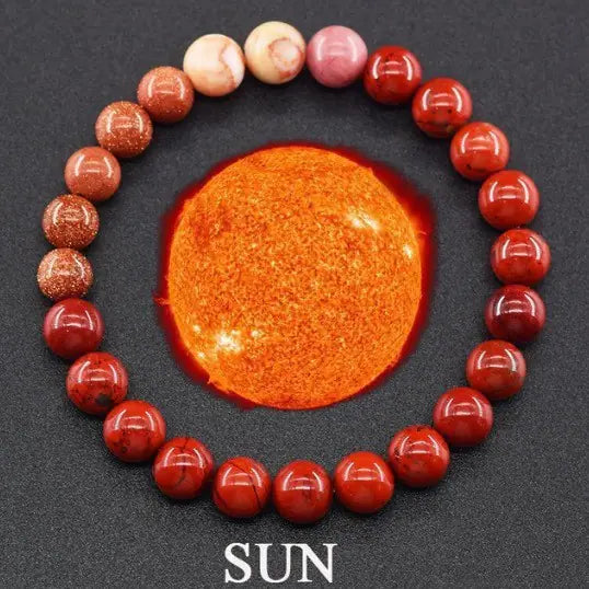 Fashion Jewelry Eight Planets Natural Stone Bracelet