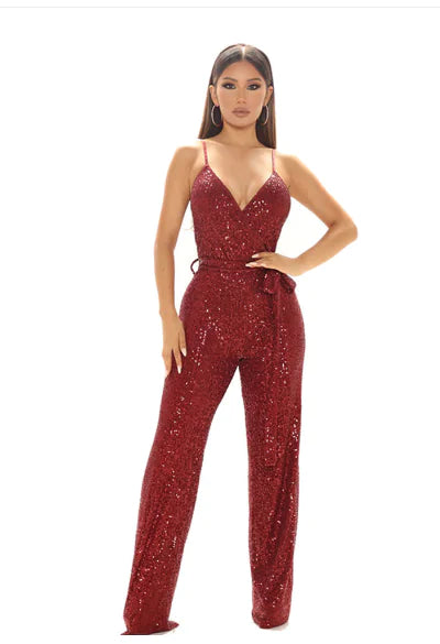 Sleeveless Backless Sequin Slim Fit Fashion Jumpsuit