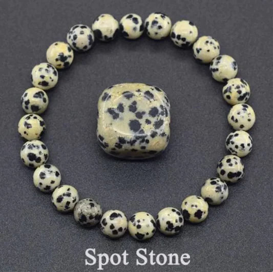 Natural Stone Beaded Elastic Bracelet