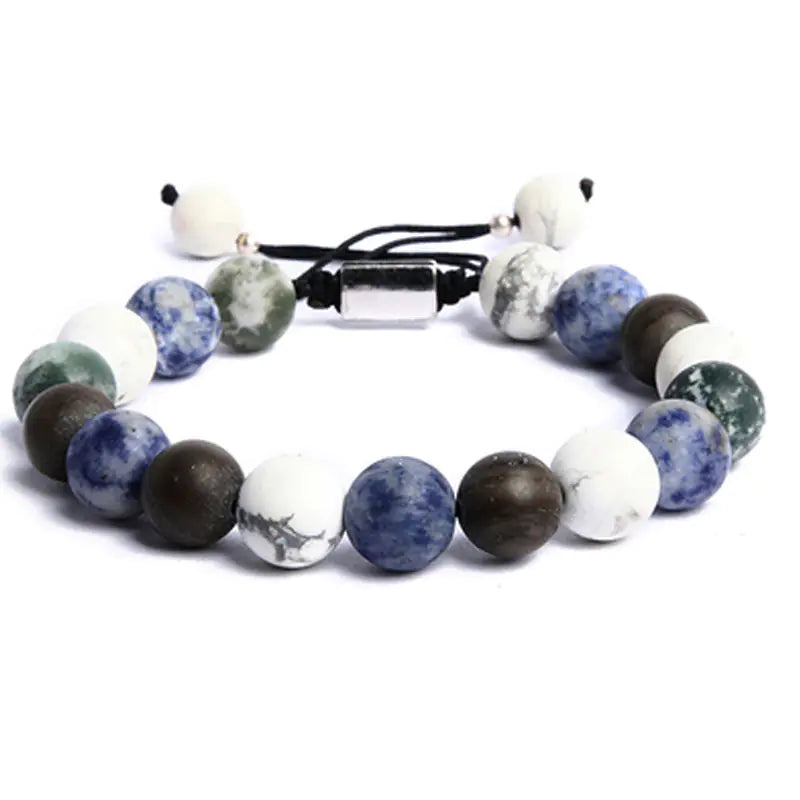 Stone Solar System Bracelet with Eight Planets