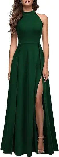 Halter Evening Dress for Women's Fashion