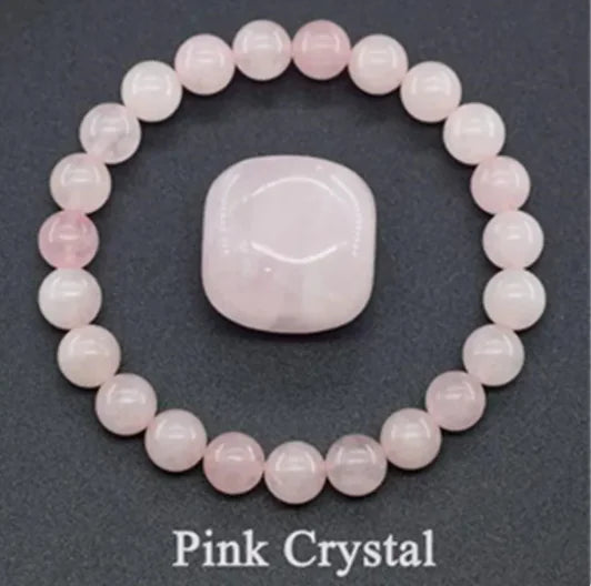 Natural Stone Beaded Elastic Bracelet