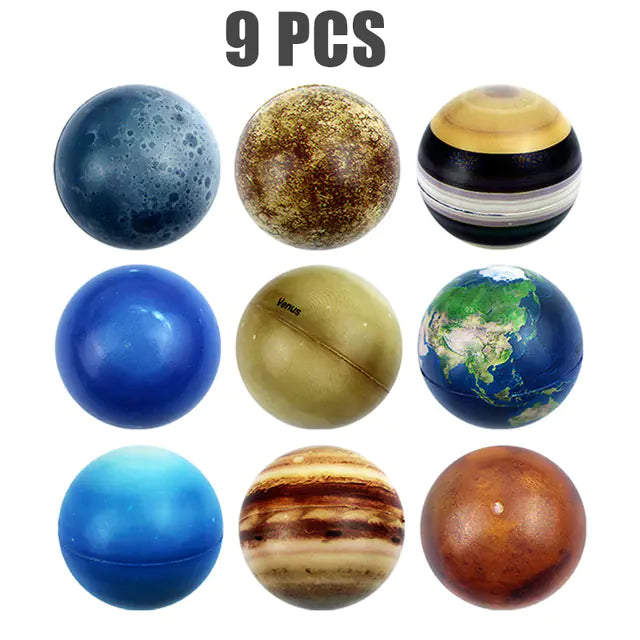 Eight Planets Bouncy Ball Stress Relief Toy for Kids