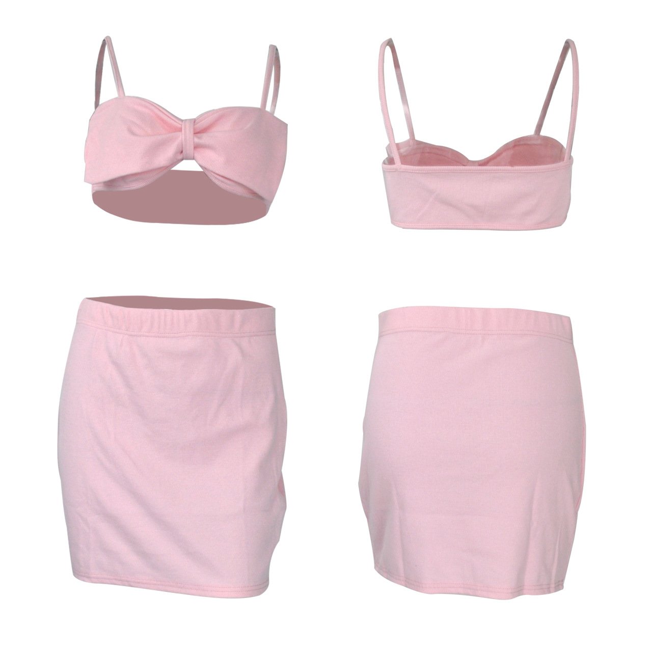 Two Pieces Sets Crop Top and Skinny Skirt