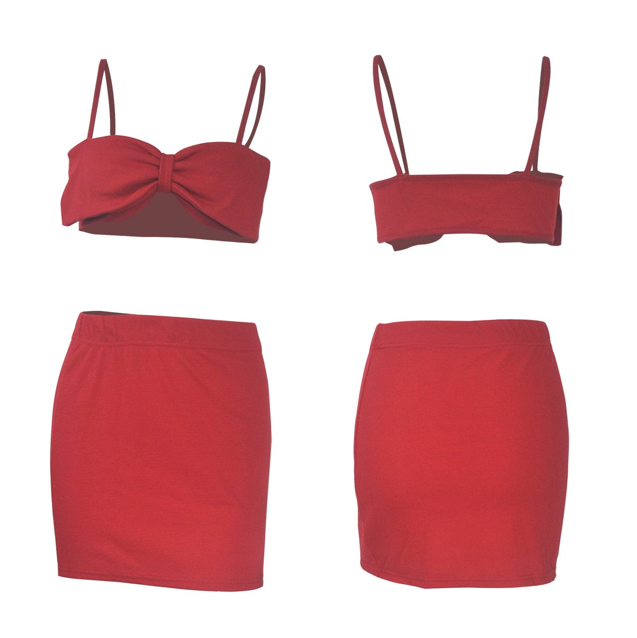 Two Pieces Sets Crop Top and Skinny Skirt