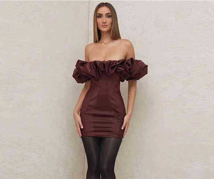 Strapless Off-Shoulder Bodycon Dress