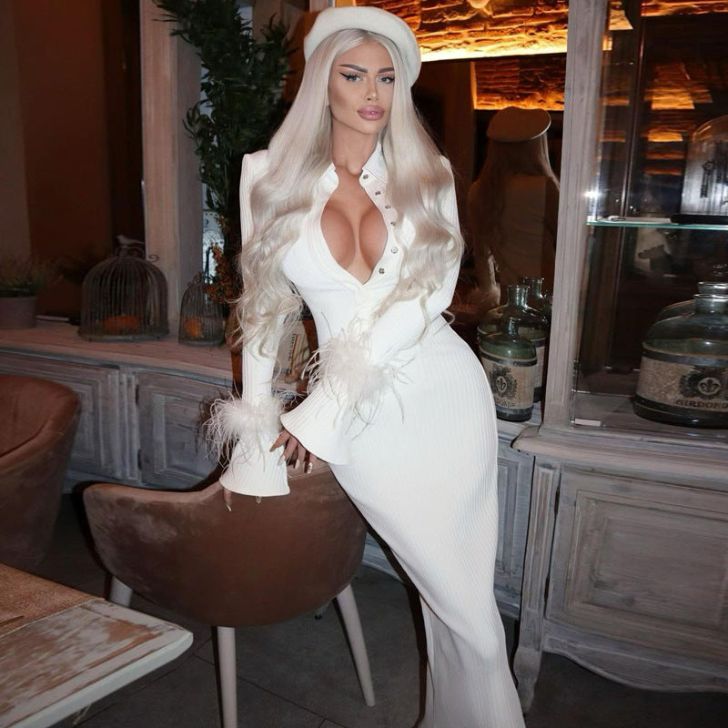 POLO Collar Long Dress