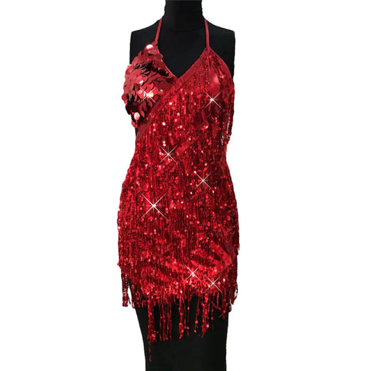 Sequin Fringe Dress for Nightclubs - Sexy Bodycon Style