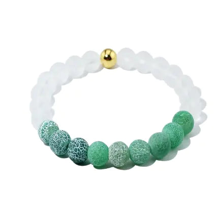 Natural Stone Agate Bead Bracelet for Women