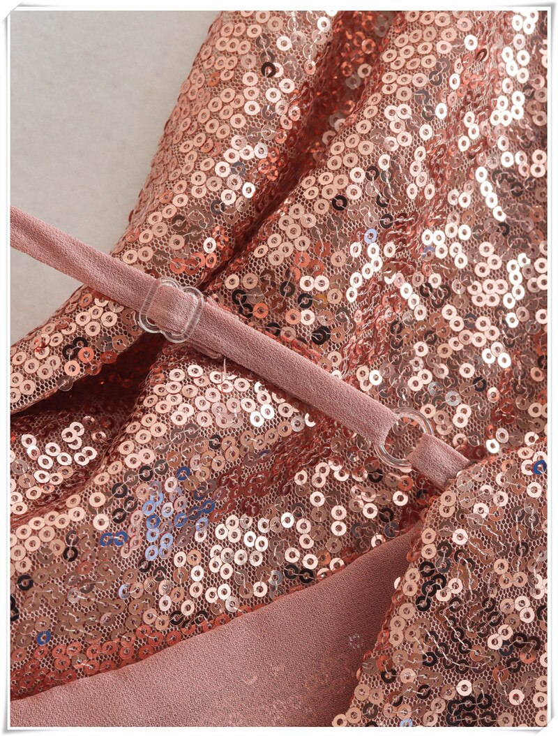 Golden Sequined  Women Dress