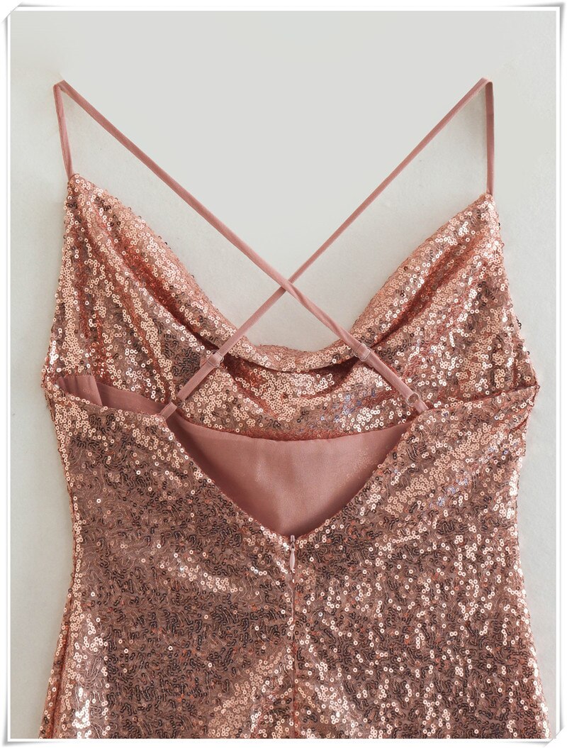 Golden Sequined  Women Dress