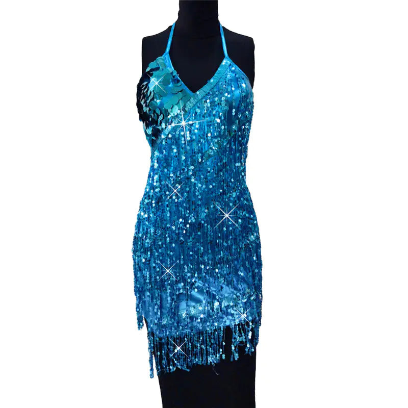 Sequin Fringe Dress for Nightclubs - Sexy Bodycon Style