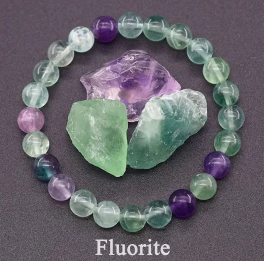 Natural Stone Beaded Elastic Bracelet