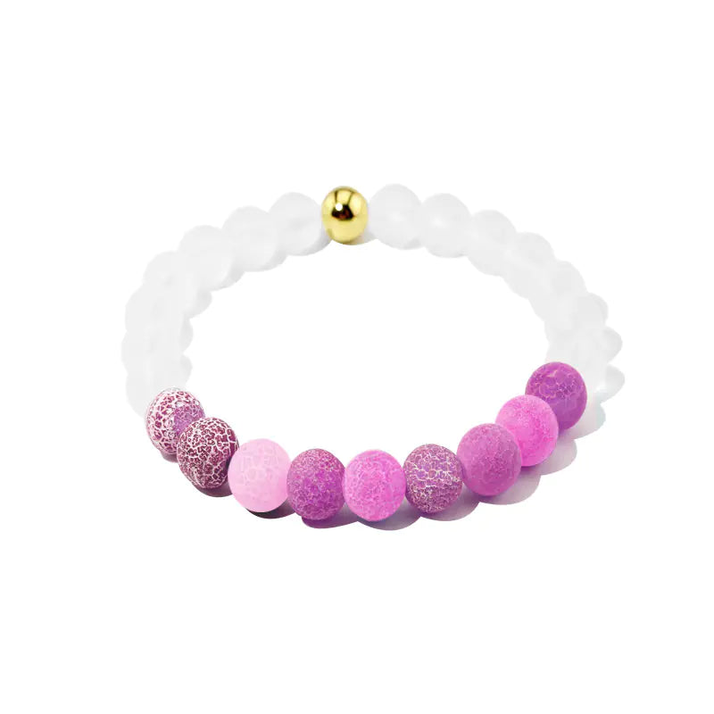 Natural Stone Agate Bead Bracelet for Women