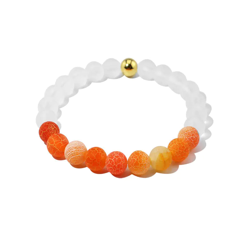 Natural Stone Agate Bead Bracelet for Women