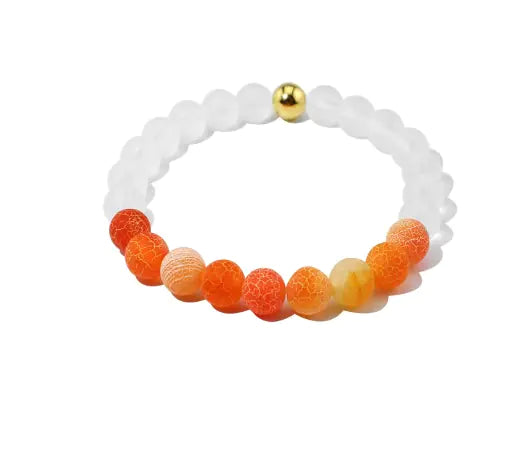 Natural Stone Agate Bead Bracelet for Women