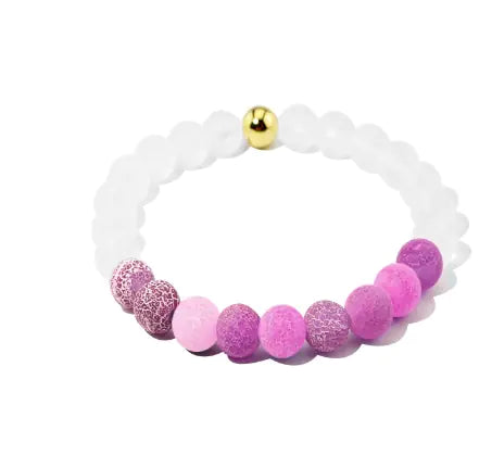 Natural Stone Agate Bead Bracelet for Women