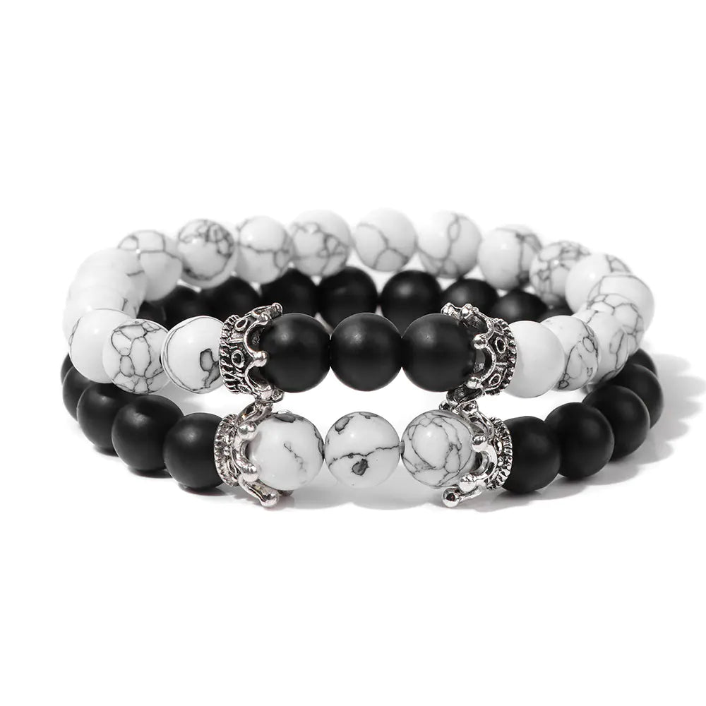 Natural Stone Bead Bracelet Set Combination