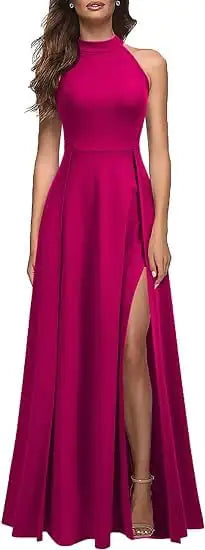 Halter Evening Dress for Women's Fashion