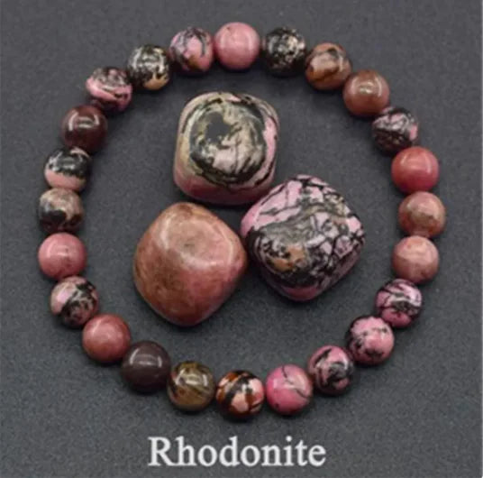 Natural Stone Beaded Elastic Bracelet