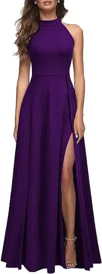 Halter Evening Dress for Women's Fashion
