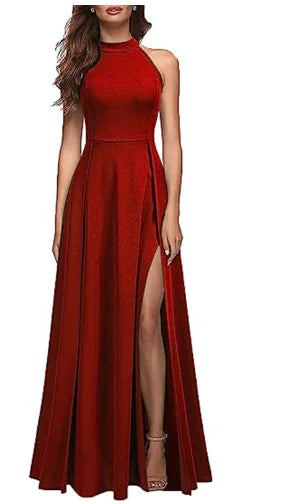 Halter Evening Dress for Women's Fashion