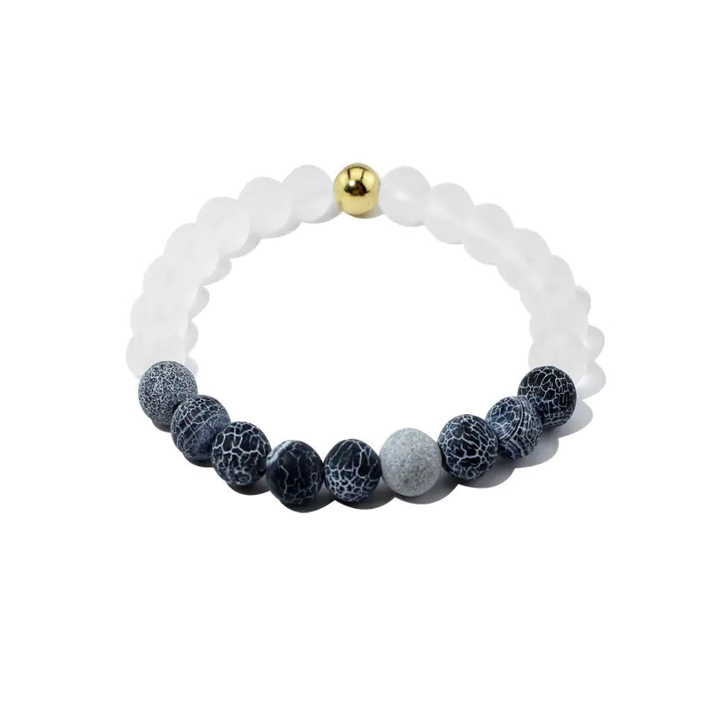 Natural Stone Agate Bead Bracelet for Women