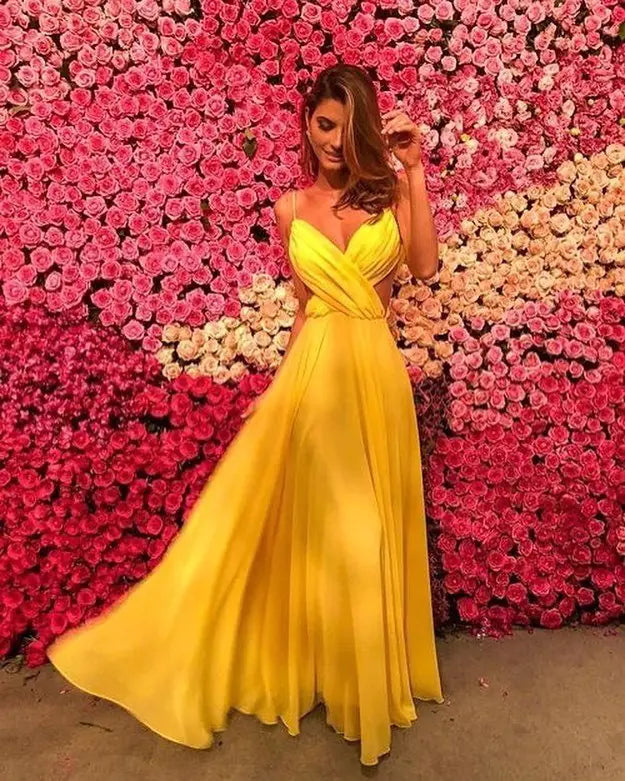 V-Neck Halter Backless Dress