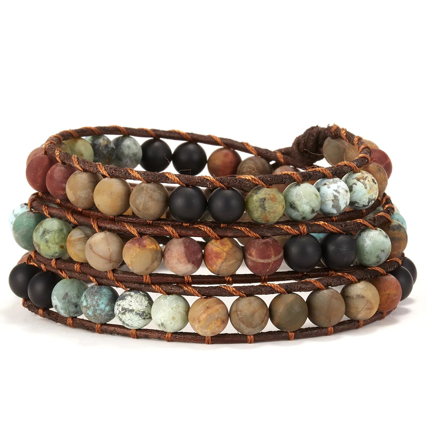 Natural Stone Multi-Layer Hand Woven Bracelet