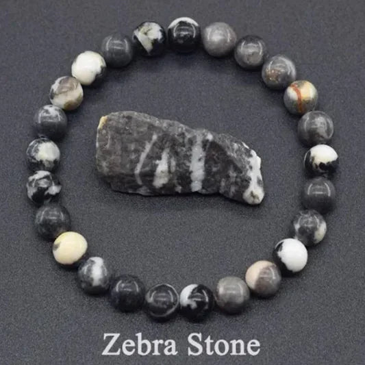 Natural Stone Beaded Elastic Bracelet